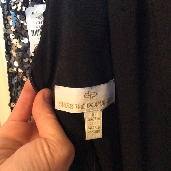 Dress the Population Natalie Silver & Black Dress - Picture 6 of 6